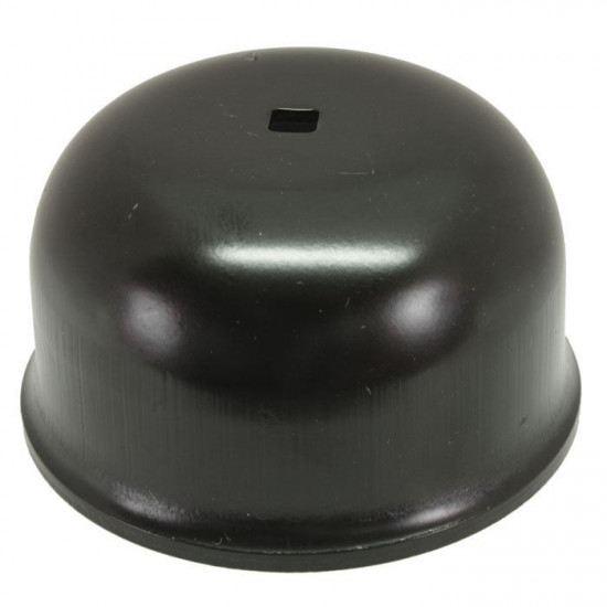 Grease cap for front wheel with hole for speedo cable