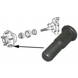Wheel mounting bolt, front