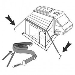 Storm tension kit for awnings