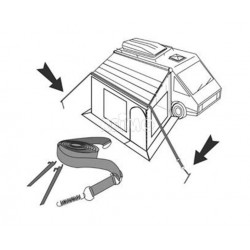 Storm tension kit for awnings