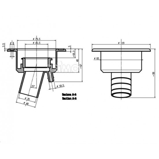 Ūdens uzpildes kurpuss 40mm caurule