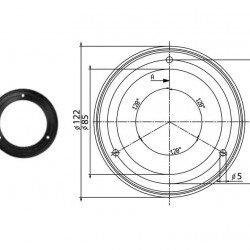 Blīve,Rubber seal for 123x84mm filter, black 