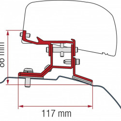 Adapter Fiamma 2-tlg., for F40van right-hand drive 