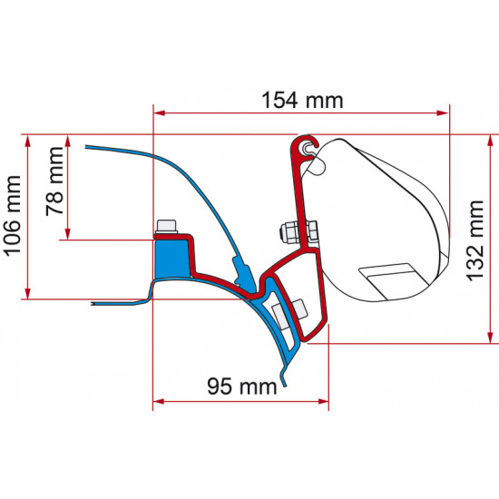 FIAMMA adapter for F35, T5/T6 California 