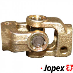 Steering shaft with universal joints between steering box and steering column. For power steering 