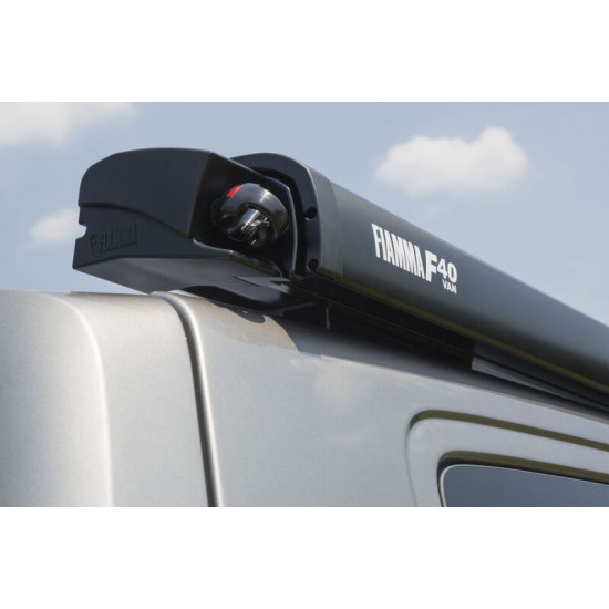 Roof awning Fiamma F40 Van 270 270 x 225 cm Fabric col. royal grey Housing col. deep black 
