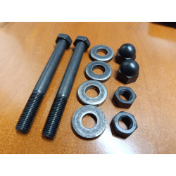 Bolt set for wishbone, rear. Set includes 2 bolts, 2 nuts, 4 washers and 2 cover caps 