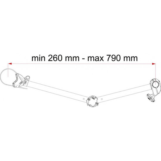 Spacer Bike Block FIAMMA Pro S D3 col. aluminium 26-79 cm Spacer Bike Block FIAMMA Pro S D3 col. aluminium 26-79 cm