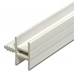 Back panel H-profile 8 mm, with T-bar 2m