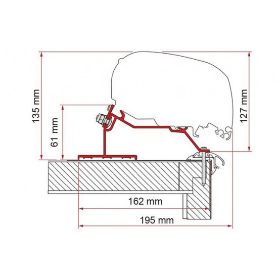 Fiamma adapter, 400 cm 