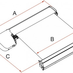 Awning adapter set FIAMMA, Housing color polar white