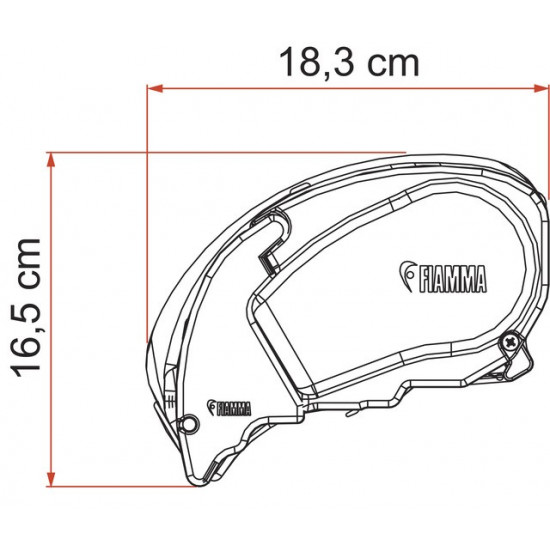 Awning adapter set FIAMMA, Housing color polar white