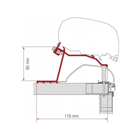 Adapterkit FIAMMA, 2 x 27 cm 2 x 60 cm 