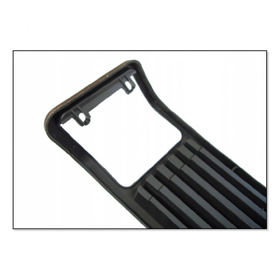 Lower radiator grille with holes for turn signals, black 