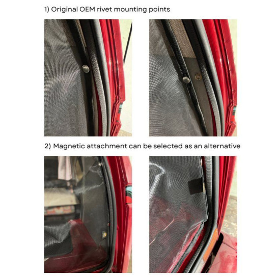 Magnētiskie moskītu tīkli VW T3 / T25 bīdāmajām un aizmugures durvīm, Toptrail