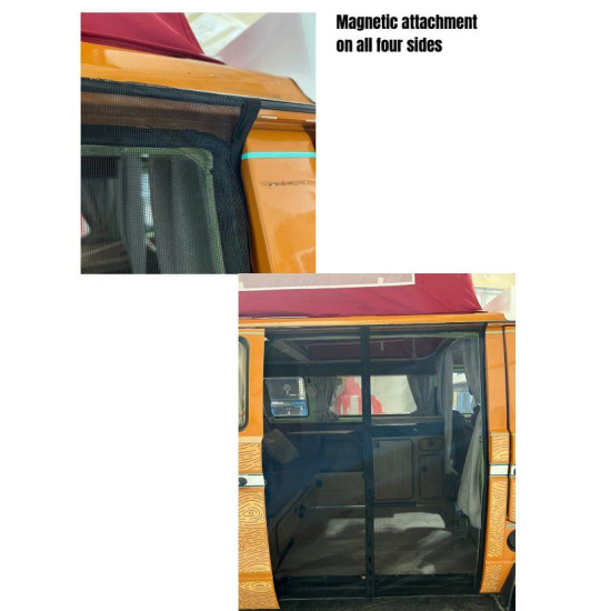 Magnētiskie moskītu tīkli VW T3 / T25 bīdāmajām un aizmugures durvīm, Toptrail